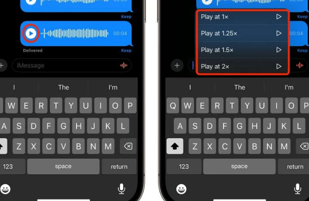 南丹苹果15维修中心分享iPhone15如何调整音频消息速度 